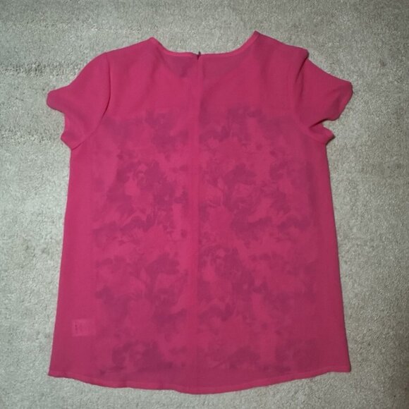 Kut From The Cloth Top Women’s Medium Floral Print Semi Sheer Short Sleeve - Picture 12 of 12